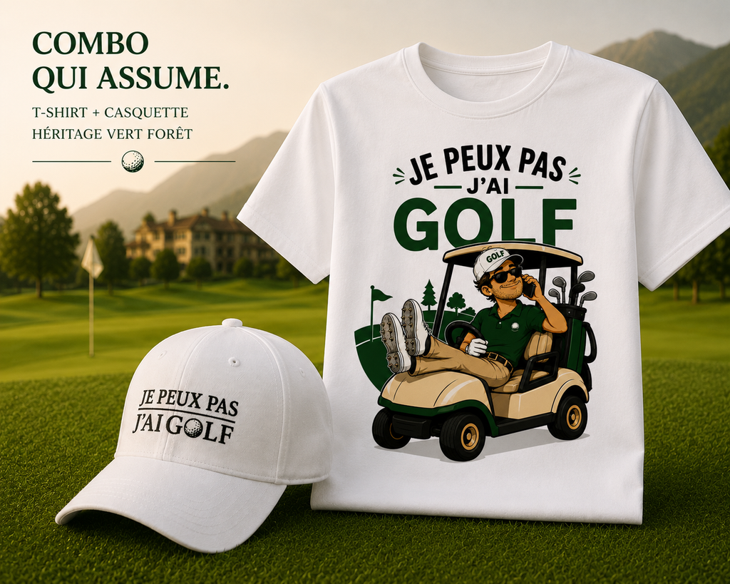 Bundle Casquette + T-Shirt Homme — Je Peux Pas J'Ai Golf
