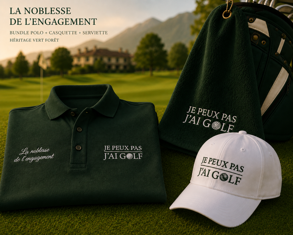 Bundle Polo Heritage Vert + Serviette + Casquette