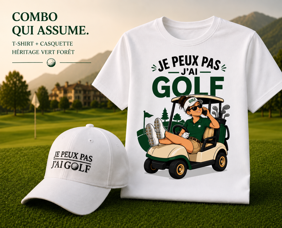 Bundle Casquette + T-Shirt Femme— Je Peux Pas J'Ai Golf
