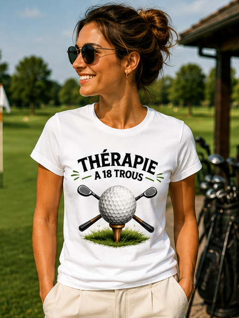 T-Shirt unisexe Thérapie à 18 trous