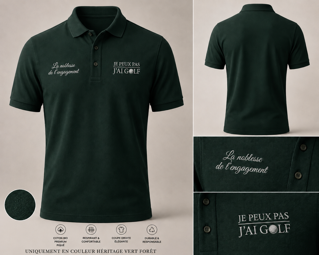 Polo Premium Heritage Vert Forêt