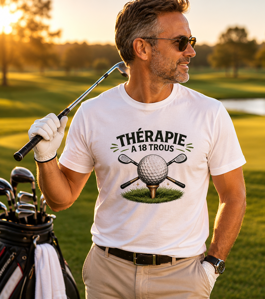 T-Shirt unisexe Thérapie à 18 trous